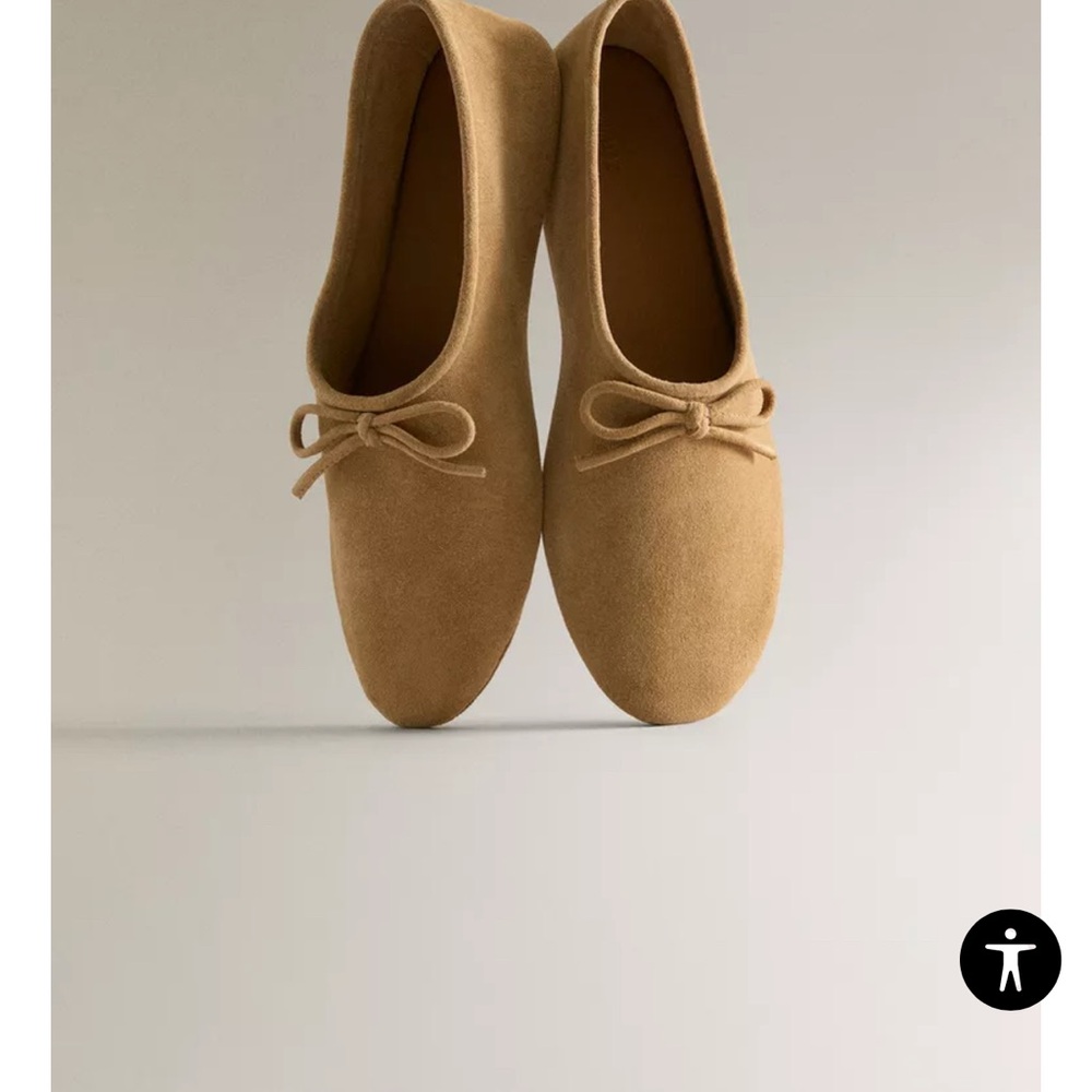 Zara Blue Flats with Bow Detail - Picture 8 of 8